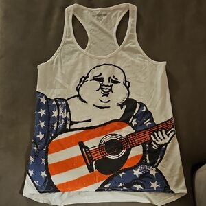 True Religion White Buddha Tank Top